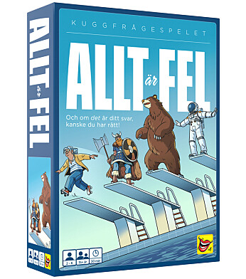 Allt är fel Sällskapsspelet 'Allt är fel', låda.