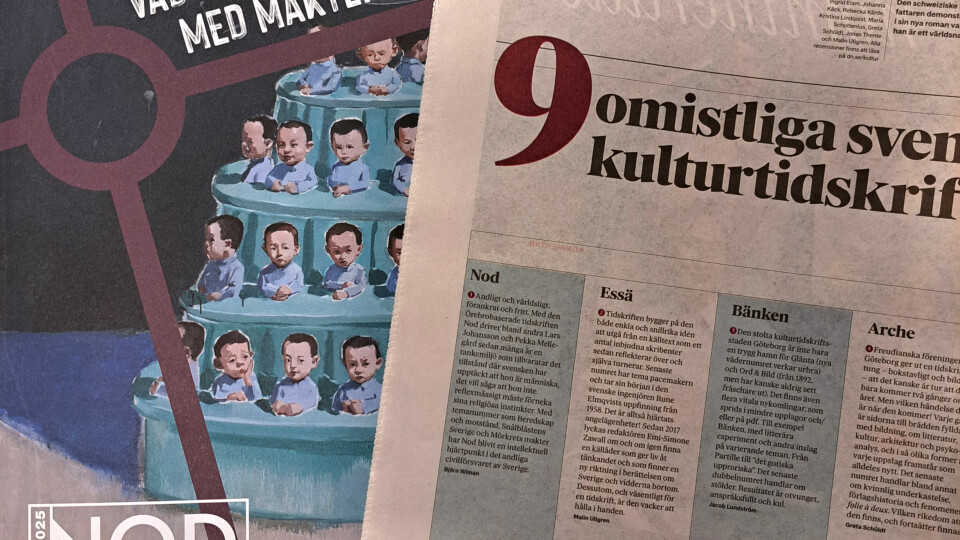 DN hyllar kristen kulturtidskrift