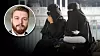 Kvinnor i Dubai, klädda i niqab. Infälld bild på debattören Jakob Norrhall.