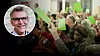 Omröstning på tidigare EFK-kongress. Infälld bild på debattören Ingemar Fhager.