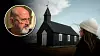 Ung kvinna tittar tillbaka över axeln på liten kyrkbyggnad. Infälld bild på debattören Stefan Kinert.