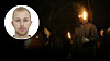 Högerextrema grupper tågar i Salemmarschen 2025. Infälld bild på debattören Henrik Schildt Lundberg.