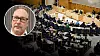 Omröstning i riksdagen. Infälld bild på Kari Parman.