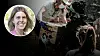 Personer lämnar ut mat från lastbilsflak. Infälld bild på debattören Emma Blomdahl.