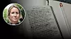 Grekisk bibel med många anteckningar i kanterna. Infälld bild på debattören Hillevi Uddenfeldt.