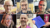 Collage med flera intervjuade profiler och en blå bok med texten NT 2026 på Bokmässan.