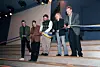 Mats Tunehag, Olof Djurfeldt, Per-Olof Hermansson, Märtha Johansson och Stefan Gustavsson klipper band.