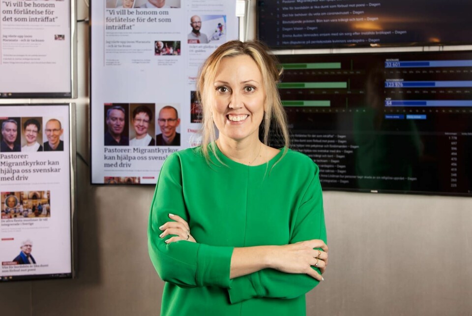 Felicia Ferreira, chefredaktör på Dagen. Felicia Ferreira, chefredaktör på Dagen.