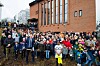 Pastor Hans Erik Bylund tar första spadtaget 16 februari 2020.