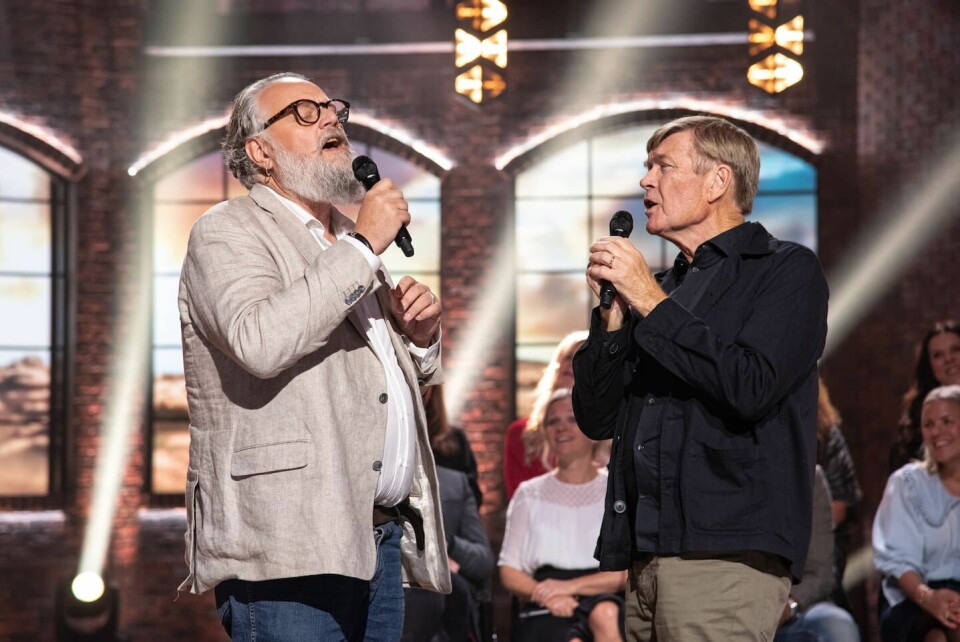 För första gången någonsin sjöng Peter Hallström och Lars Mörlid duett tillsammans - de valde den mäktiga sången 'Var ej försagd'. Peter Hallström och Lars Mörlid under inspelningen av tv-serien 'Alla tiders sånger' i Nashville, november 2022.