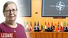 Natos högkvarter. Infälld bild på Elisabeth Sandlund.