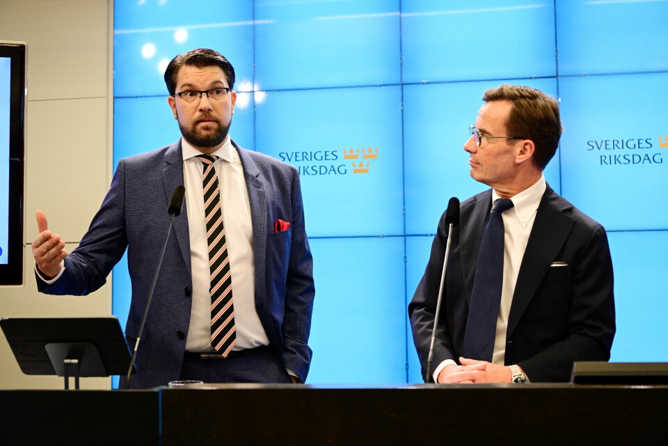 Det blir ett paradigmskifte i migrationspolitiken, meddelade Jimmie Åkesson.