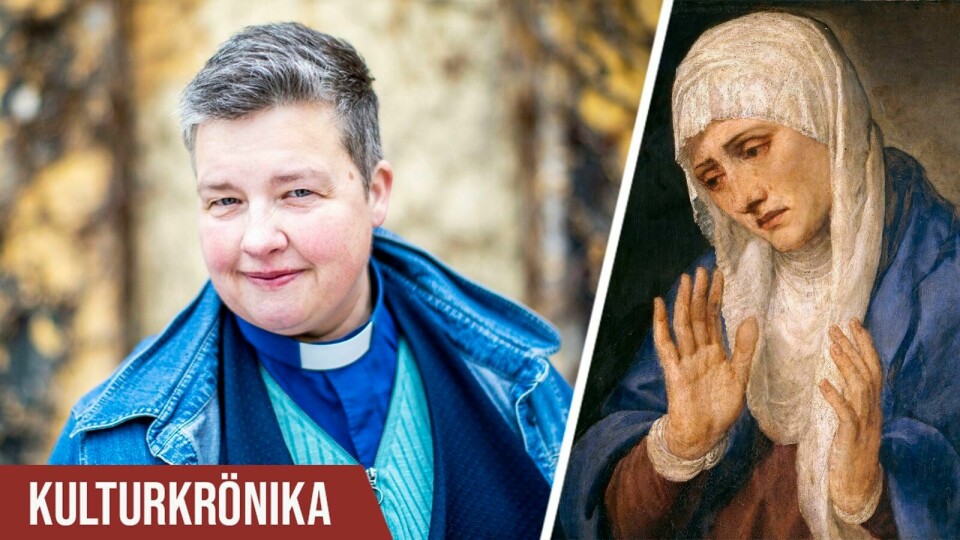 Nu står du här, många år senare, vid det kors som långsamt, plågsamt, dödar din son, skriver prästen Charlotte Frycklund i en krönika. Nu står du här, många år senare, vid det kors som långsamt, plågsamt, dödar din son, skriver prästen Charlotte Frycklund i en krönika.