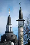 Katarina kyrka och Stockholms moské.