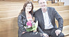 Sångerskan Terese Fredenwall, Utbultstipendiat 2012, och Roland Utbult.