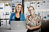 Felicia Ferreira och Elisabeth Sandlund på Dagens redaktion.