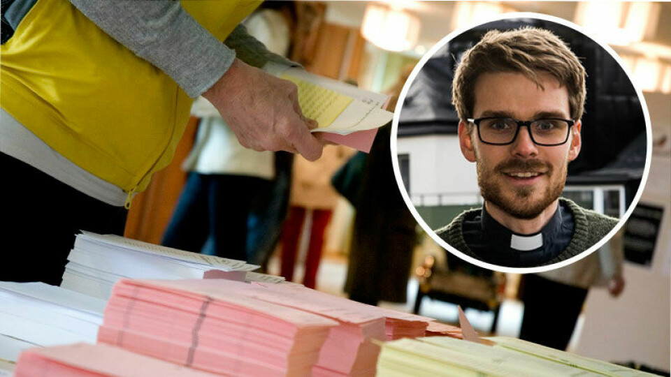 Förfasas över icensättningen. I all rapportering som jag tagit del av, bortsett från Dagen, beskrivs kyrkovalet som en kamp mellan Socialdemokraterna och Sverigedemokraterna. Två partipolitiska organisationer som på olika sätt vill använda Svenska kyrkan för sina särintressen, skriver Christoffer Abrahamsson. Förfasas över icensättningen. I all rapportering som jag tagit del av, bortsett från Dagen, beskrivs kyrkovalet som en kamp mellan Socialdemokraterna och Sverigedemokraterna. Två partipolitiska organisationer som på olika sätt vill använda Svenska kyrkan för sina särintressen, skriver Christoffer Abrahamsson.
