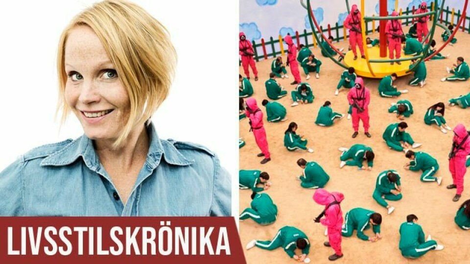 Sjuka värderingar sprids i serien Squid game, skriver Malin Aronsson. Sjuka värderingar sprids i serien Squid game, skriver Malin Aronsson.