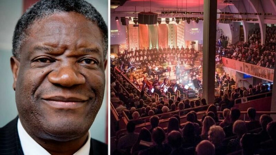 Denis Mukwege fyllde de svenska kyrkorna under besöken i Linköping, Örebro och Göteborg. STOCKHOLM 201504245
Alf Svensson och Göran Hägglund på kristdemokraternas extra riksting på lördagen.
Foto: Pontus Lundahl / TT / 10050