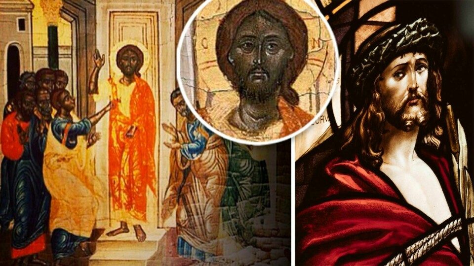 Till vänster: Sankt Thomas vidrör Kristi sår för att bekräfta sin tro på Jesus uppståndelse. Målning från Koptiska museet i Kairo. Till vänster: Sankt Thomas vidrör Kristi sår för att bekräfta sin tro på Jesus uppståndelse. Målning från Koptiska museet i Kairo.