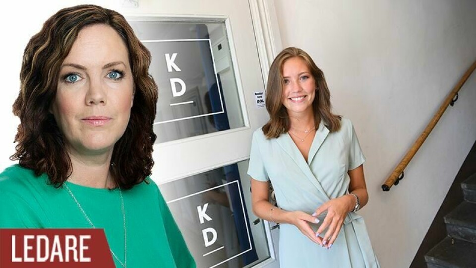Ytterst problematisk argumentation av KDU:s ordförande Nike Örbrink. Nike Örbrink, ordförande i KDU.