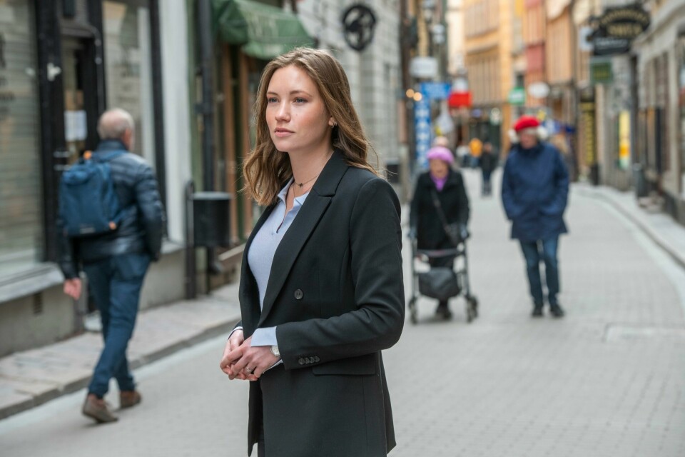 Nike Örbrink, gruppledare för Kristdemokraterna i Stockholms stadshus, kräver ett moskébygget i Skärholmen stoppas. Nike Örbrink, ordförande för KDU.