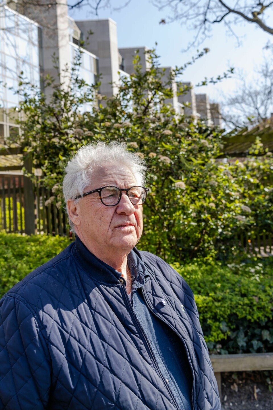 'Jag skulle vilja säga att man glömmer bort orsak och verkan', säger Gerry Eilenberg om Israels krigföring i Gaza till följd av Hamas terrorattack den 7 oktober. Malmö inför Eurovision 2024.