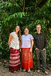 ALT-studenterna Beatrice, Evelina och Benjamin har testat att studera teologi bland karener i Myanmar. ”Jag tycker verkligen att det bästa med att vara här har varit människorna, att de är så sociala och inkluderande”, säger Benjamin.