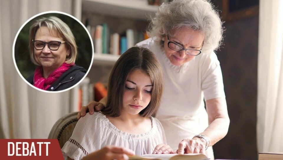 För att tron på Gud ska kunna föras vidare till nästa generation behöver någon gestalta tron på ett begripligt sätt för den unge, skriver Anethe Carlsson. Äldre kvinna undervisar yngre flicka