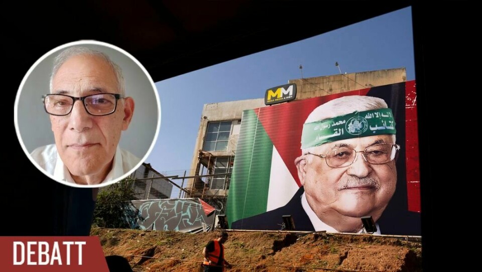 Man skulle kunna säga att Fatah betalar för terror genom ombud – gör det inte Fatah till en terroristorganisation då? skriver Ilya Meyer. Bilden: På en skylt i Israel har Palestinska myndighetens president Mahmoud Abbas fått ett Hamas-pannband ditmålat. Man skulle kunna säga att Fatah betalar för terror genom ombud – gör det inte Fatah till en terroristorganisation då? skriver Ilya Meyer. Bilden: På en skylt i Israel har Palestinska myndighetens president Mahmoud Abbas fått ett Hamas-pannband ditmålat.