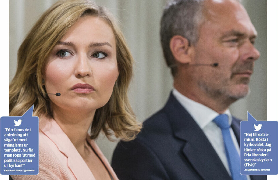 Ebba Busch Thor: ”Politiska partier – ut ur kyrkan!” ###