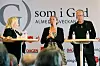 Engagerade. Johanna Jönsson, Centerpartiet och Björn Cedersjö pratar på (G) som i Gud-seminariet i Almedalen, som handlar om Open Doors rapport om trakasserier av kristna på asylboenden i Sverige.