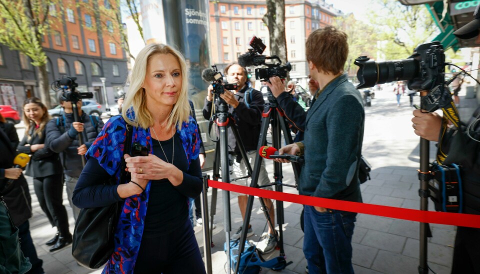 Åsa Westlund, ordförande för S i Stockholms län, anländer till Socialdemokraternas högkvarter på Sveavägen i centrala Stockholm inför möte om Natofrågan. Åsa Westlund, ordförande för S i Stockholms län, anländer till Socialdemokraternas högkvarter på Sveavägen i centrala Stockholm inför möte om Natofrågan.