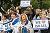 Så här såg det ut på förra årets Israelmanifestation.