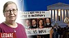 Stora protester utanför Högsta domstolen i Washington, där de konservativa domarna står i fokus på vissa plakat, skriver Elisabeth Sandlund.