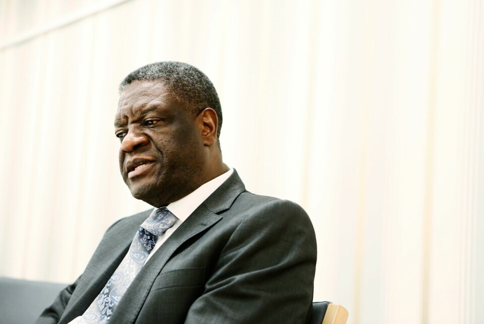 Hotbilden mot Denis Mukwege har trappats upp under de senaste veckorna. September 24, 2014 - Bukavu, Congo: Congolese gynecologist Doctor Denis Kukwege. On October 21, European lawmakers have unanimously awarded their top human rights prize, the Sakharov Prize, to Mukwege who campaigns against sexual violence targeting women in war. Mukwege, 59, set up the Panzi Hospital in eastern Congo's Bukavu in 1998 and still works with victims of sexual violence there. On January 1, 2015, the Congolese hospital renowned for treating war rape victims has had its bank accounts frozen for alleged tax fraud, preventing it from paying its staff and prompting them to go on strike. The Panzi Hospital in Bukavu, run by Dr Denis Mukwege, says it is being unfairly targeted by the authorities in Democratic Republic of Congo. (Jukka Grondahl/MV Photos/Polaris)
