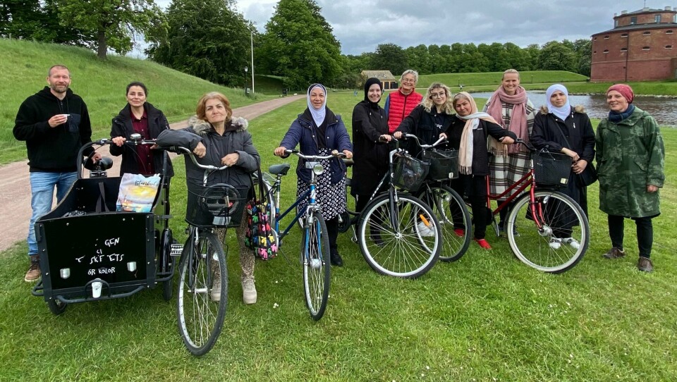 Cykelträning med församlingen Livsglädje Landskrona. Cykelträning med församlingen Livsglädje Landskrona.