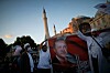 Turkiets president hyllas efter beskedet att Hagia Sofia blir en moské.