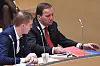 Utbildningsminister Gustav Fridolin (MP) och statsminister Stefan Löfven (S).