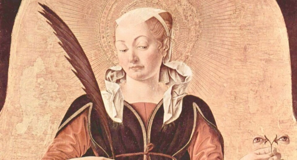Francesco del Cossas avbildning av helgonet Lucia.