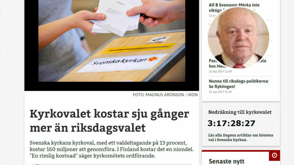 Så kan kostnaderna för kyrkovalet minskas ###