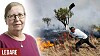 Skogsbränder rasar i flera europeiska länder på grund av den långvariga hettan. Bilden från Tabara i nordvästra Spanien.
