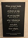 'Mina armar hade sträckt ut sig så att jag häll alla i händerna och gick över vägen' av Eva Grossman.