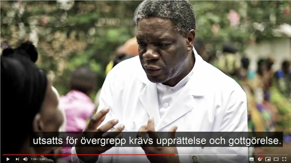 Dr Mugwege i videon. Dr Mugwege i videon.