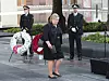 Erna Solberg under lördagens minnesstund.