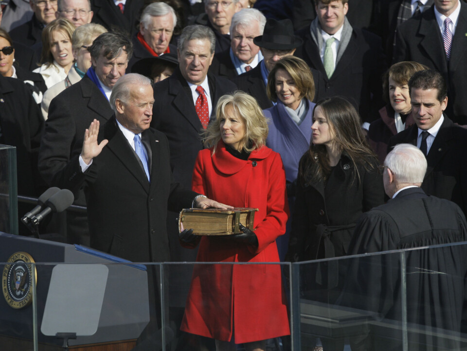 Så här såg det ut när Joe Biden avlade vicepresidenteden år 2009.