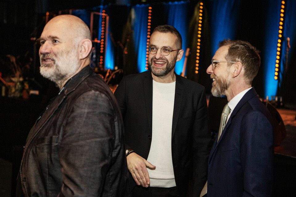 Pelle Hörnmark, tidigare ledare för Pingst – fria församlingar i samverkan, Daniel Alm, nuvarande ledare för Pingst samt trossamfundsminister Jakob Forssmed (KD) under konferensen Pingst pastor international norr om Stockholm. Social- och folkhälsominister Jakob Forssmed (KD) rörde sig bland konferensdeltagarna på konferensen Pingst pastor international.