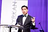 Ardalan Shekarabi (Socialdemokraterna) partiledarsamtal i Uppsala Pingst inför riksdagsvalet 2022.