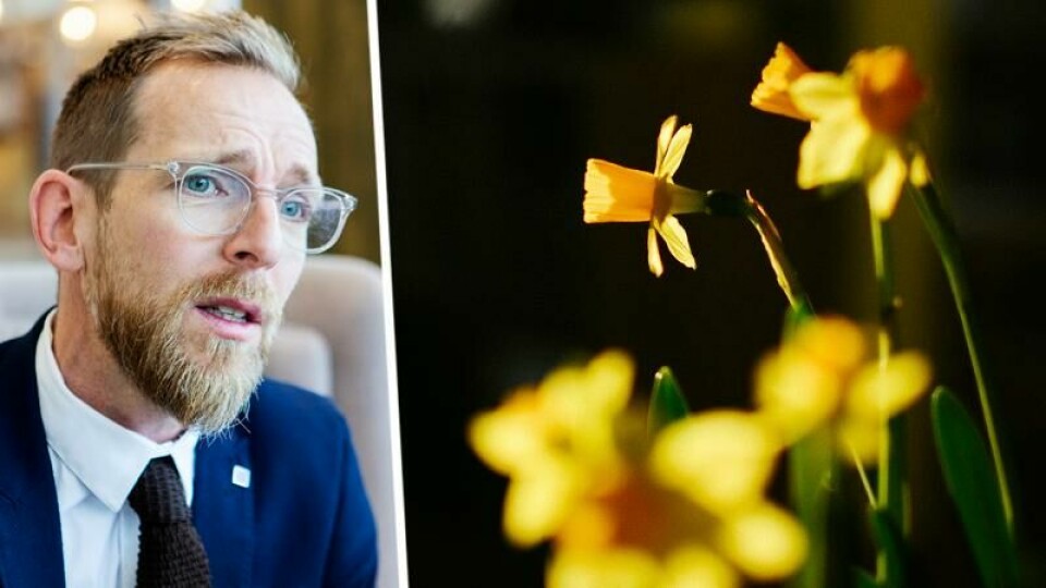 Jakob Forssmed. STOCKHOLM 201504245
Alf Svensson och Göran Hägglund på kristdemokraternas extra riksting på lördagen.
Foto: Pontus Lundahl / TT / 10050