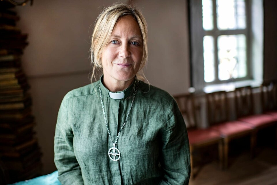 Anna Karin Strand Nilsson, diakon i Maria Magdalena kyrka i Stockholm. Anna Karin Strand Nilsson, diakon i Maria Magdalena kyrka i Stockholm.